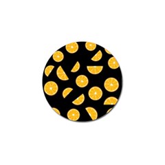 Oranges Pattern - Black Golf Ball Marker (4 Pack) by Valentinaart