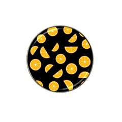 Oranges Pattern - Black Hat Clip Ball Marker by Valentinaart