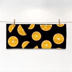 Oranges Pattern - Black Cosmetic Storage Cases by Valentinaart