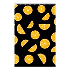 Oranges Pattern - Black Shower Curtain 48  X 72  (small)  by Valentinaart