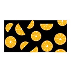 Oranges Pattern - Black Satin Wrap by Valentinaart