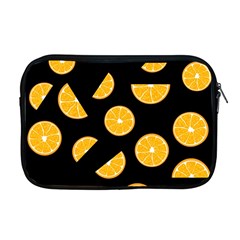 Oranges Pattern - Black Apple Macbook Pro 17  Zipper Case