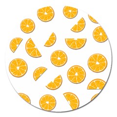 Oranges Magnet 5  (round) by Valentinaart