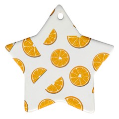 Oranges Star Ornament (two Sides)  by Valentinaart