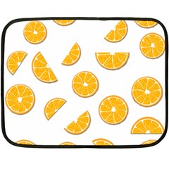 Oranges Double Sided Fleece Blanket (mini)  by Valentinaart