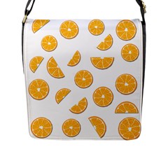 Oranges Flap Messenger Bag (l)  by Valentinaart