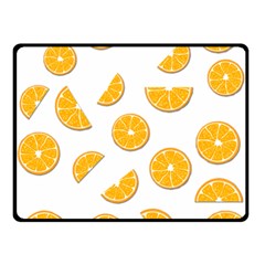 Oranges Double Sided Fleece Blanket (small)  by Valentinaart