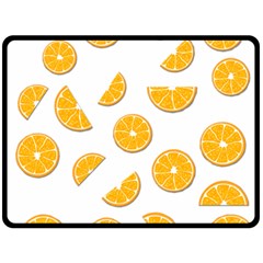 Oranges Double Sided Fleece Blanket (large)  by Valentinaart