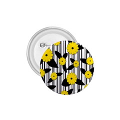 Yellow Floral Pattern 1 75  Buttons by Valentinaart