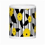 Yellow floral pattern Morph Mugs Center