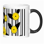 Yellow floral pattern Morph Mugs Right