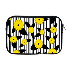 Yellow Floral Pattern Apple Macbook Pro 17  Zipper Case