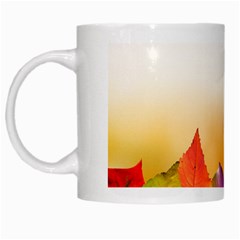 Autumn Leaves Colorful Fall Foliage White Mugs by Amaryn4rt