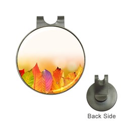 Autumn Leaves Colorful Fall Foliage Hat Clips With Golf Markers by Amaryn4rt