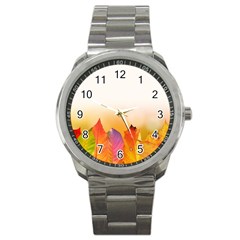 Autumn Leaves Colorful Fall Foliage Sport Metal Watch by Amaryn4rt