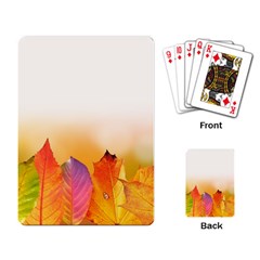 Autumn Leaves Colorful Fall Foliage Playing Card by Amaryn4rt