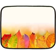 Autumn Leaves Colorful Fall Foliage Double Sided Fleece Blanket (mini)  by Amaryn4rt