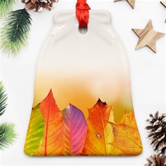 Autumn Leaves Colorful Fall Foliage Bell Ornament (2 Sides) by Amaryn4rt