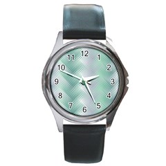 Background Bubblechema Perforation Round Metal Watch by Amaryn4rt