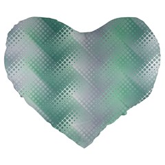 Background Bubblechema Perforation Large 19  Premium Heart Shape Cushions by Amaryn4rt