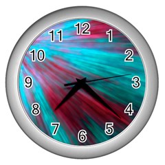 Background Texture Pattern Design Wall Clocks (silver)  by Amaryn4rt