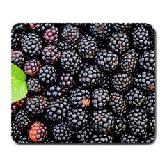 Blackberries Background Black Dark Large Mousepads by Amaryn4rt