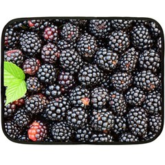 Blackberries Background Black Dark Double Sided Fleece Blanket (mini)  by Amaryn4rt