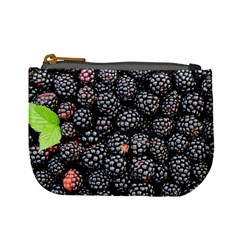 Blackberries Background Black Dark Mini Coin Purses by Amaryn4rt