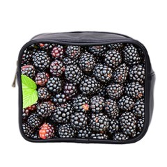 Blackberries Background Black Dark Mini Toiletries Bag 2-side by Amaryn4rt