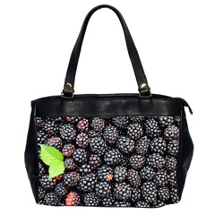 Blackberries Background Black Dark Office Handbags (2 Sides)  by Amaryn4rt