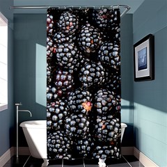 Blackberries Background Black Dark Shower Curtain 36  X 72  (stall)  by Amaryn4rt