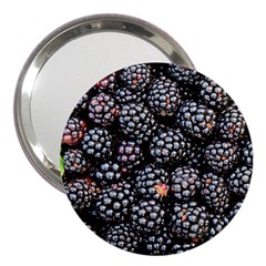 Blackberries Background Black Dark 3  Handbag Mirrors by Amaryn4rt