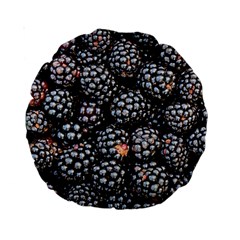 Blackberries Background Black Dark Standard 15  Premium Round Cushions by Amaryn4rt