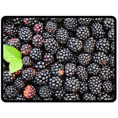 Blackberries Background Black Dark Double Sided Fleece Blanket (large)  by Amaryn4rt