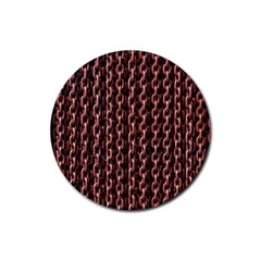 Chain Rusty Links Iron Metal Rust Rubber Round Coaster (4 Pack)  by Amaryn4rt