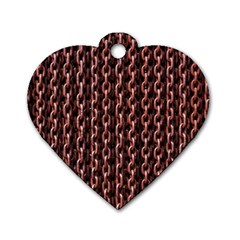 Chain Rusty Links Iron Metal Rust Dog Tag Heart (one Side) by Amaryn4rt