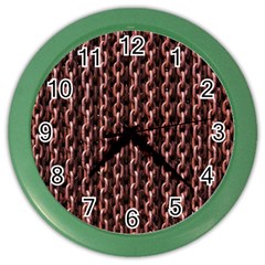 Chain Rusty Links Iron Metal Rust Color Wall Clocks by Amaryn4rt