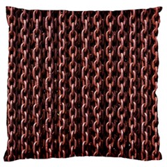 Chain Rusty Links Iron Metal Rust Large Cushion Case (two Sides) by Amaryn4rt