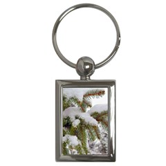 Brad Snow Winter White Green Key Chains (rectangle)  by Amaryn4rt