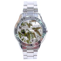 Brad Snow Winter White Green Stainless Steel Analogue Watch