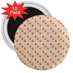 Christmas Wrapping Paper 3  Magnets (10 Pack)  by Amaryn4rt