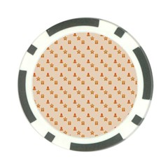 Christmas Wrapping Paper Poker Chip Card Guards by Amaryn4rt