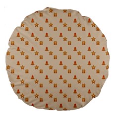 Christmas Wrapping Paper Large 18  Premium Round Cushions by Amaryn4rt