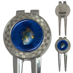 Fish Blue Animal Water Nature 3-in-1 Golf Divots by Amaryn4rt