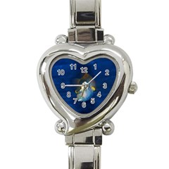 Fish Blue Animal Water Nature Heart Italian Charm Watch by Amaryn4rt