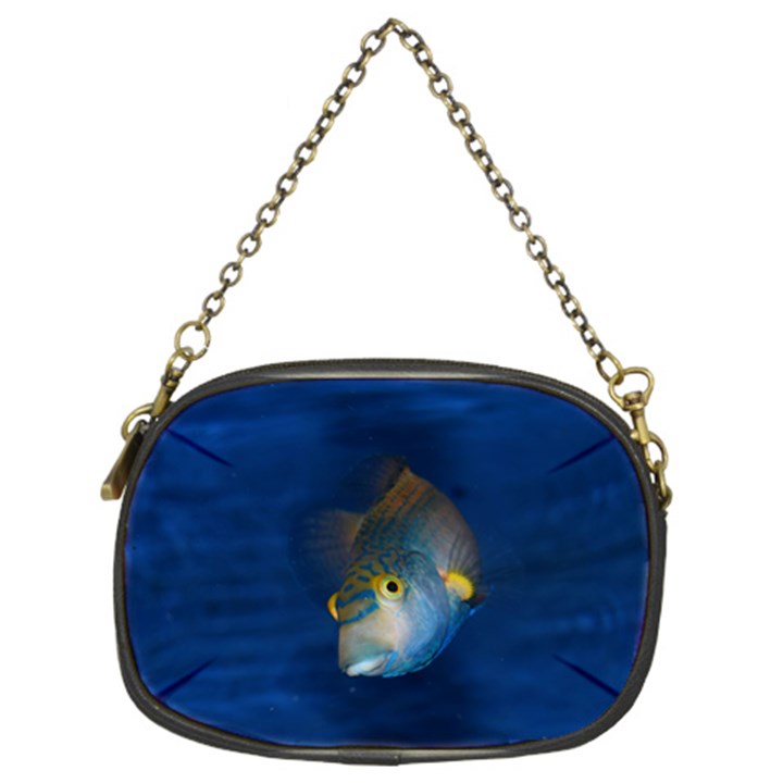 Fish Blue Animal Water Nature Chain Purses (Two Sides) 