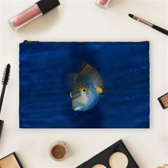 Fish Blue Animal Water Nature Cosmetic Bag (large)  by Amaryn4rt