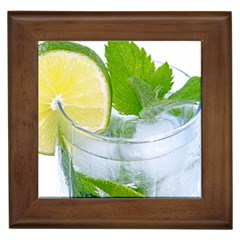 Cold Drink Lime Drink Cocktail Framed Tiles by Amaryn4rt