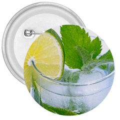 Cold Drink Lime Drink Cocktail 3  Buttons by Amaryn4rt