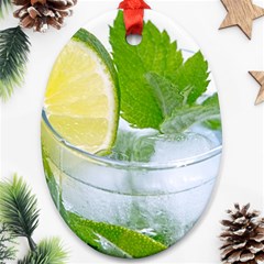 Cold Drink Lime Drink Cocktail Ornament (oval)  by Amaryn4rt